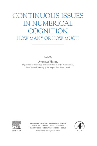 Continuous Issues in Numerical Cognition. How Many Or How Much