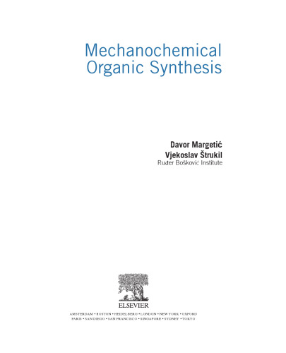 Mechanochemical Organic Synthesis