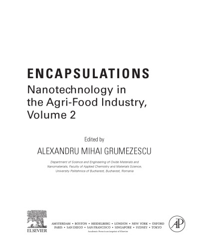 Encapsulations. Nanotechnology in the Agri-Food Industry Volume 2