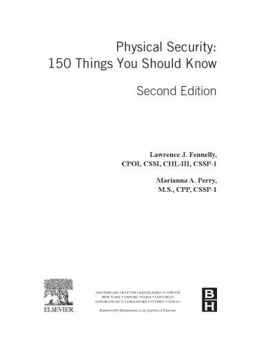 Physical Security: 150 Things You Should Know