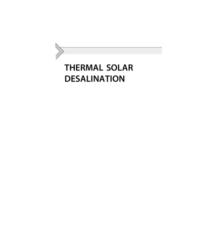 Thermal Solar Desalination. Methods and Systems