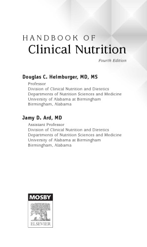 Handbook of Clinical Nutrition
