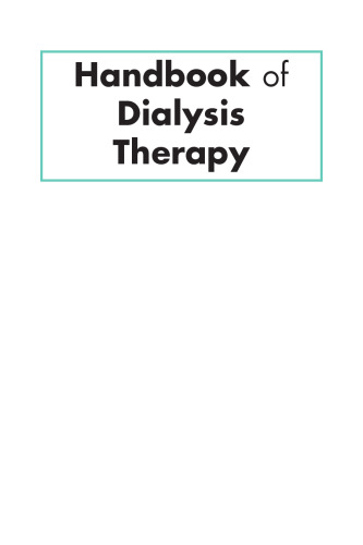 Handbook of Dialysis Therapy