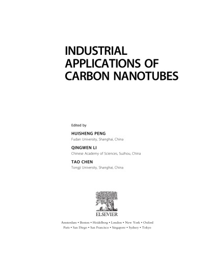 Industrial Applications of Carbon Nanotubes
