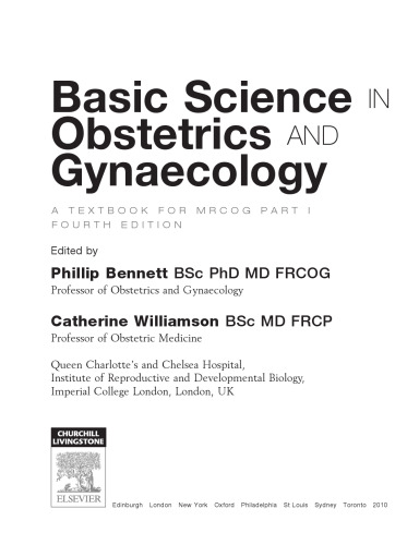 Basic Science in Obstetrics and Gynaecology