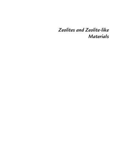 Zeolites and Zeolite-Like Materials