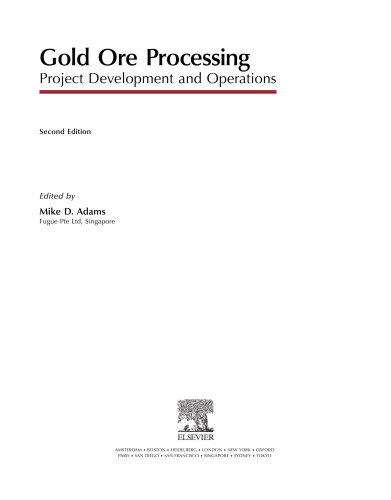 Gold Ore Processing. Project Development and Operations