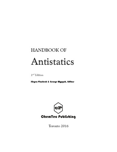 Handbook of Antistatics