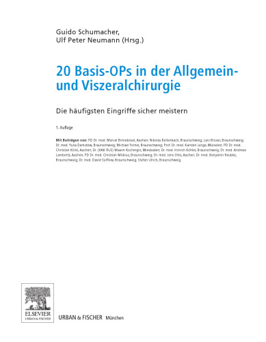20 Basis-Ops in der Allgemein- und Viszeralchirurgie