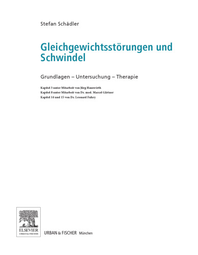 Gleichgewicht und Schwindel