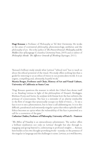 The Ethics of Visuality: Levinas and the Contemporary Gaze