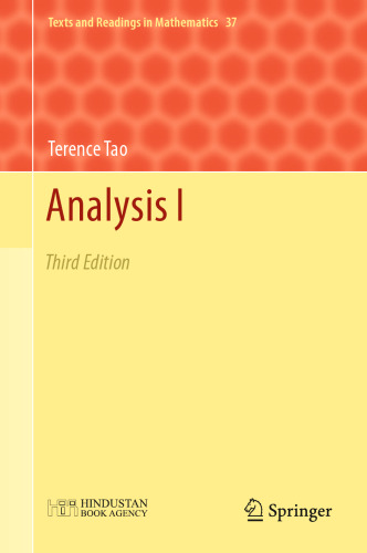 Analysis I: Third Edition