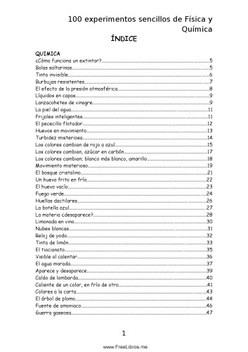 100 Experimentos sencillos de Física y Química