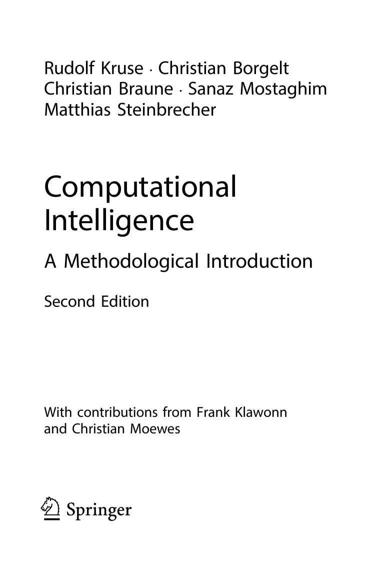 Computational Intelligence. A Methodological Introduction