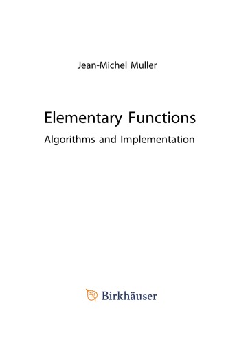 Elementary Functions. Algorithms and Implementation