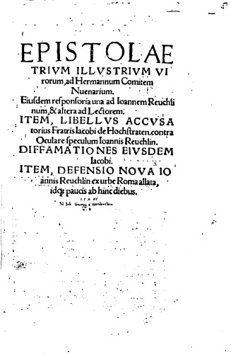 Epistolae trium illustrium virorum