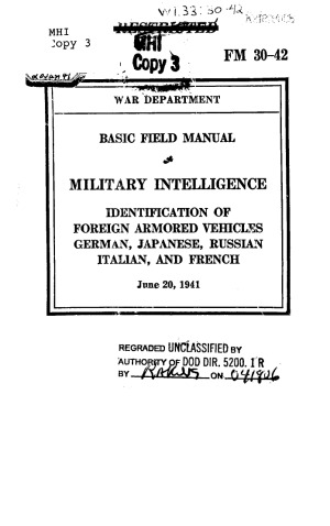 Identification of foreign armored vehicles, German, Japanese, Russian, Italian and French