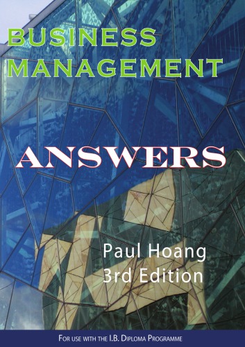 Business Management Answer Book