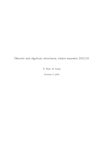 Discrete and algebraic structures: Multilinear Algebra [Lecture notes]