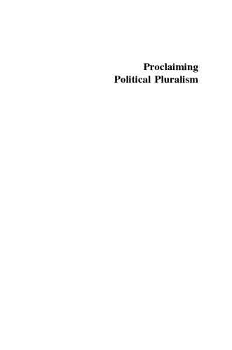 Proclaiming Political Pluralism: Churches and Political Transitions in Africa