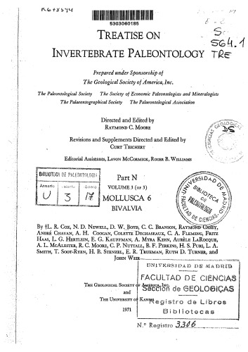 Treatise on Invertebrate Paleontology - Part N - Mollusca 6 Bivavia
