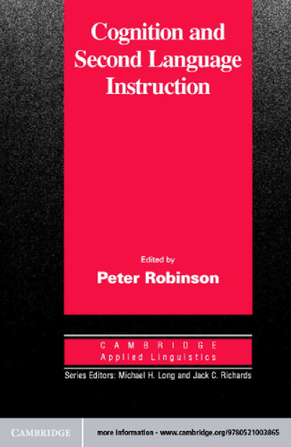 Cognition and Second Language Instruction