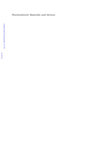 Thermoelectric Materials and Devices