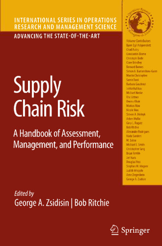 Supply Chain Risk; A Handbook of Assessment, Management, and Performance