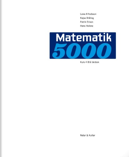 Matematik 5000. Kurs 4 blå, Lärobok