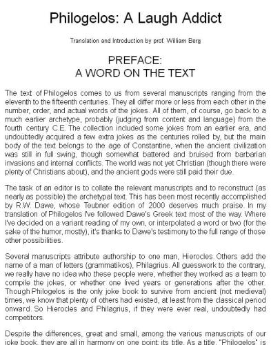 Philogelos: A Laugh Addict