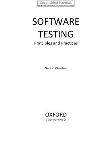 Software testing: principles and practices