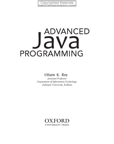 Advanced Java programming