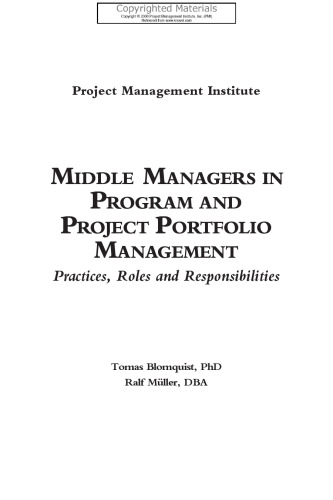 Middle managers in program and project portfolio management: practices, roles and responsibilities