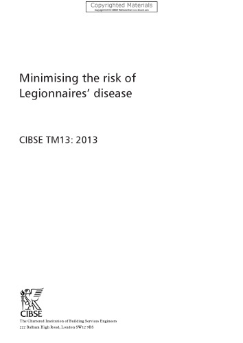 Minimising the risk of Legionnaires' disease