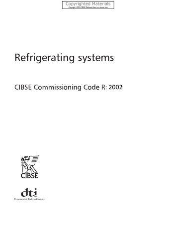 Refrigerating systems: CIBSE commissioning code R