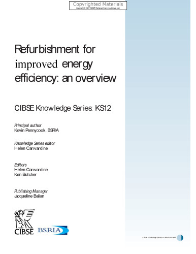 Refurbishment for energy efficiency: an overview
