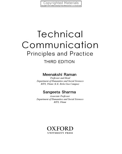 Technical communication: principles and practice