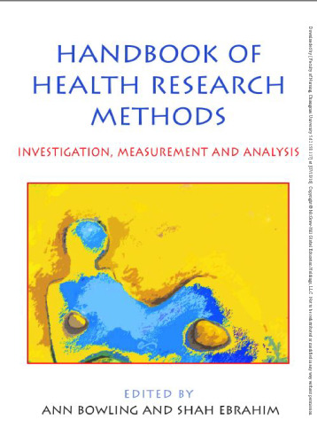 Handbook of health research methods: investigation, measurement and analysis