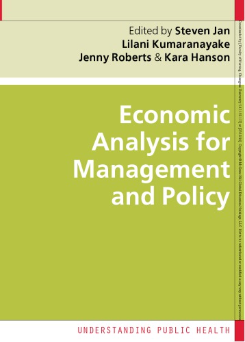 Economic analysis for management and policy