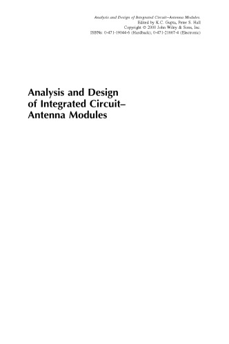 Analysis and design of integrated circuit--antenna modules