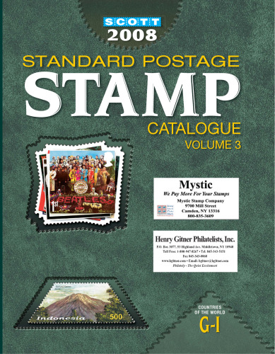 2008 STANDARD POSTAGE STAMP CATALOGUE, VOLUME 3