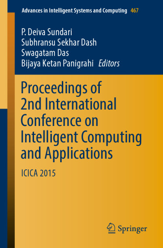 Proceedings of 2nd International Conference on Intelligent Computing and Applications: ICICA 2015
