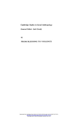 From Blessing to Violence: History and Ideology in the Circumcision Ritual of the Merina of Madagascar