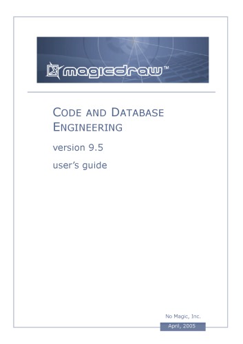 MagicDraw code and database engineering version 9.5 user’s guide