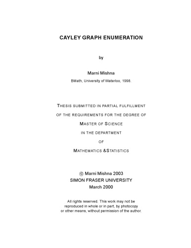 Cayley graph enumeration [Master thesis]