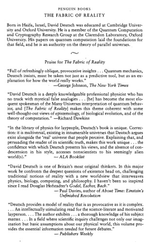 The fabric of reality: the science of parallel universes-- and its implications