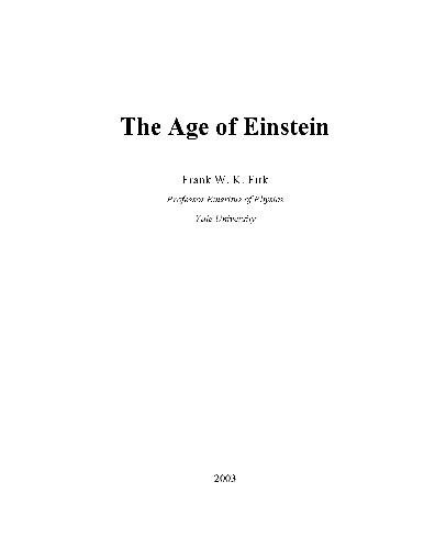Age of Einstein (intro to relativity)