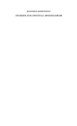Studien zur Epistula Apostolorum