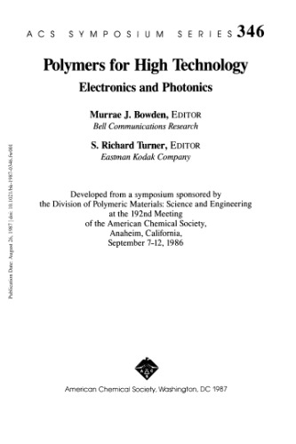 Polymers for High Technology Electronics and Photonics