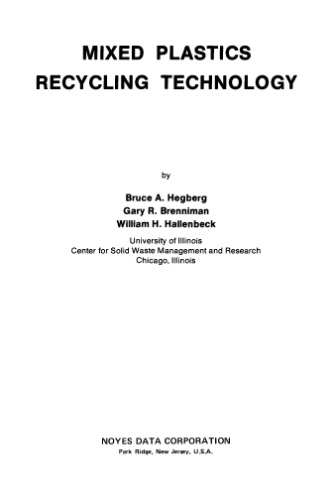 Mixed Plastics Recycling Technology